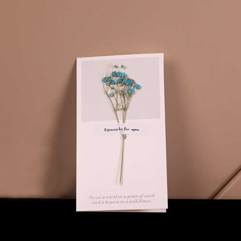 10 pièces/ensemble fleurs séchées enveloppe cartes de voeux Invitations de mariage cartes postales manuscrites cartes-cadeaux cartes de remerciement