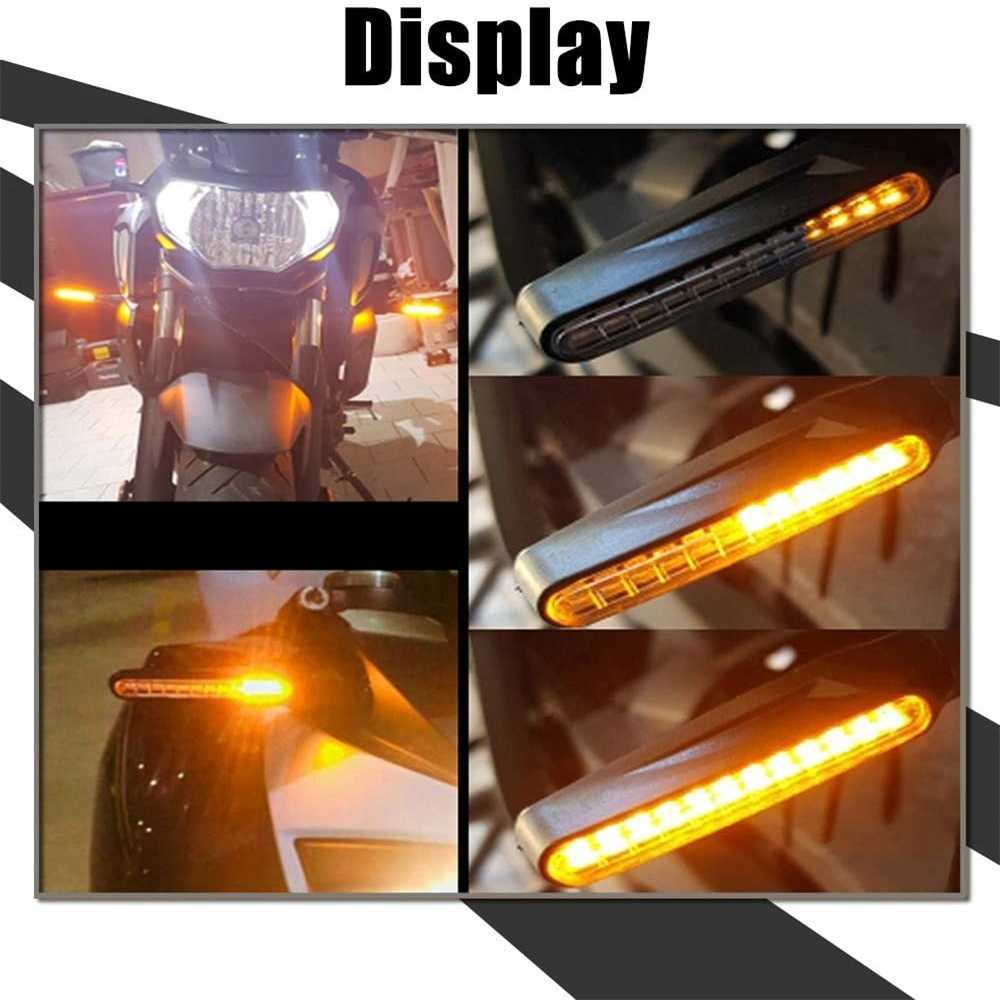 New LED Motorcycle Turn Signals Light 12V SMD Tail Flasher Flowing Water Blinker IP68 Bendable Motorcycle Flashing Lights