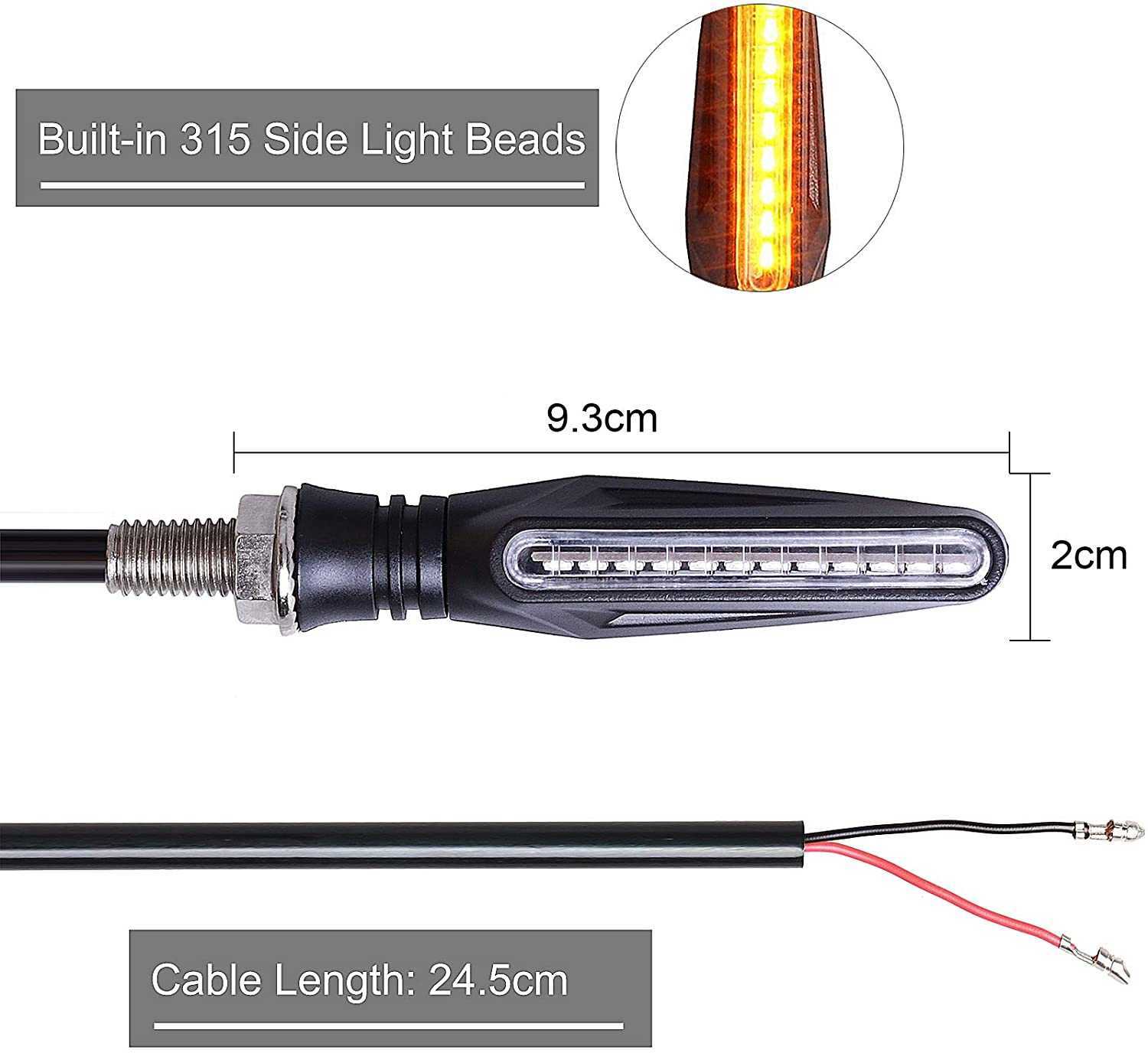 Neue Motorrad Blinker Licht 1/Moto Fließende Wasser Blinker Biegsamen Motorrad Blinkende Lichter Universal