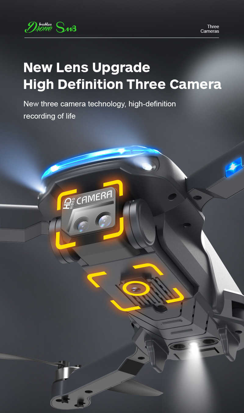 S118 High-Definition Aerial Photography Brushless Unmanned Aerial Voertuig opvouwbare vier Axis vliegtuig Optische stroom Obstacle Vermijding Remote Regeling Vliegtuigen