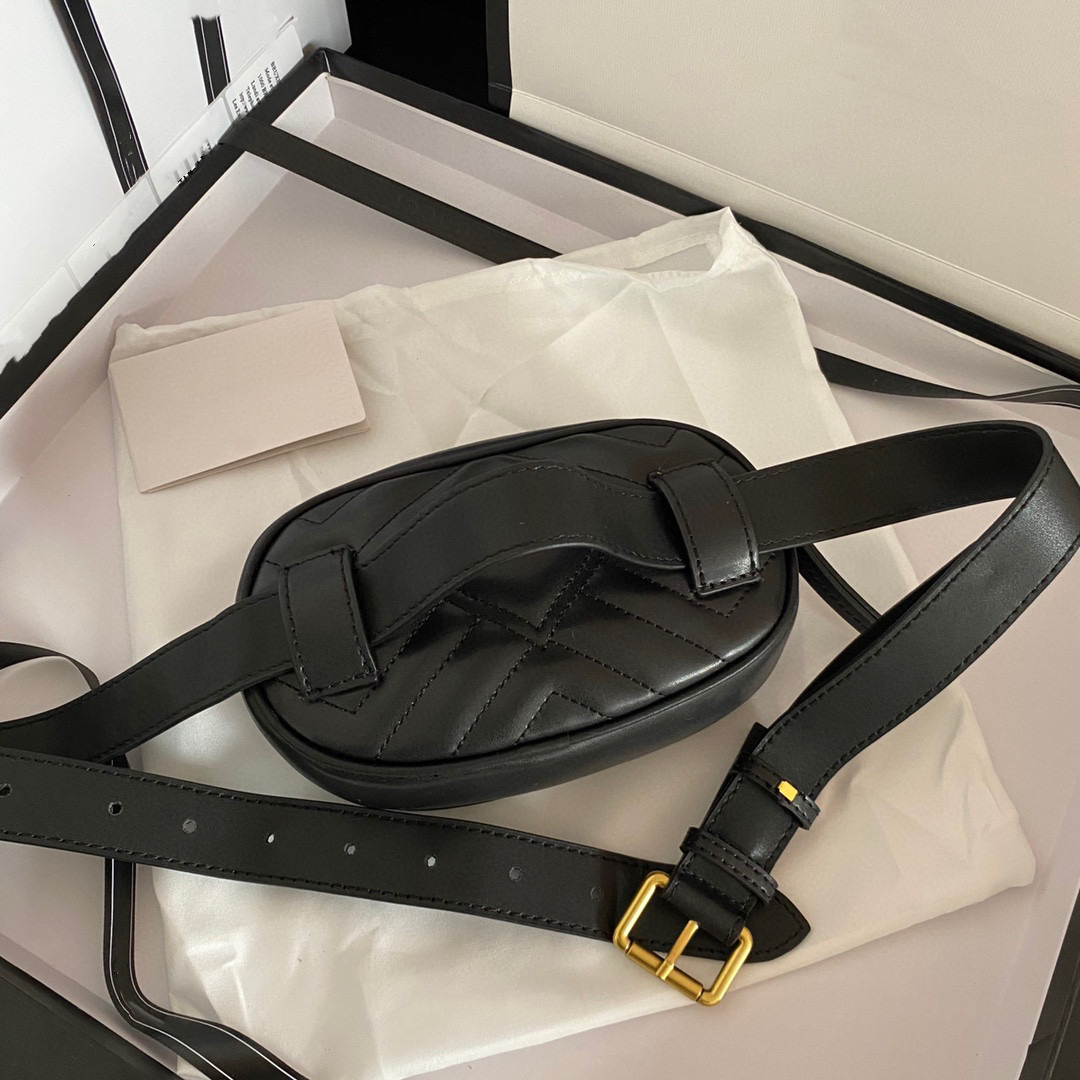 7A Marmont Sac à bandoulière Sac de taille pour femme Zipper Open Stripe Leather Logo en métal Luxury Commuter Designer Bag ID royalfashion_bag