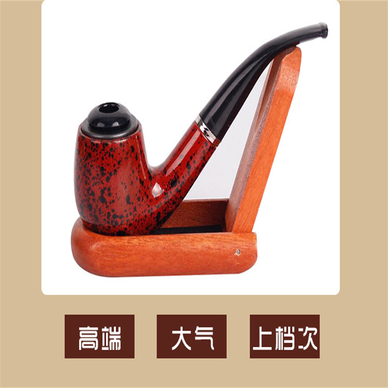 Smoking Pipes Dual purpose curved handle mini pipe iron pipe pot resin pipe