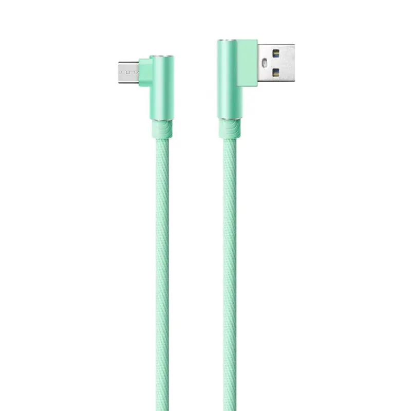 90 Degree Right Angle Type C cables Micro USB Cable Fast Charging  Cord Wire 1m/3ft Universal for Android cable