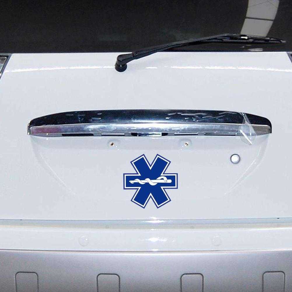 Car 12CM*12CM Amusing STAR OF LIFE Car Sticker Reflective The Tail Of The Car Decal C1-7552