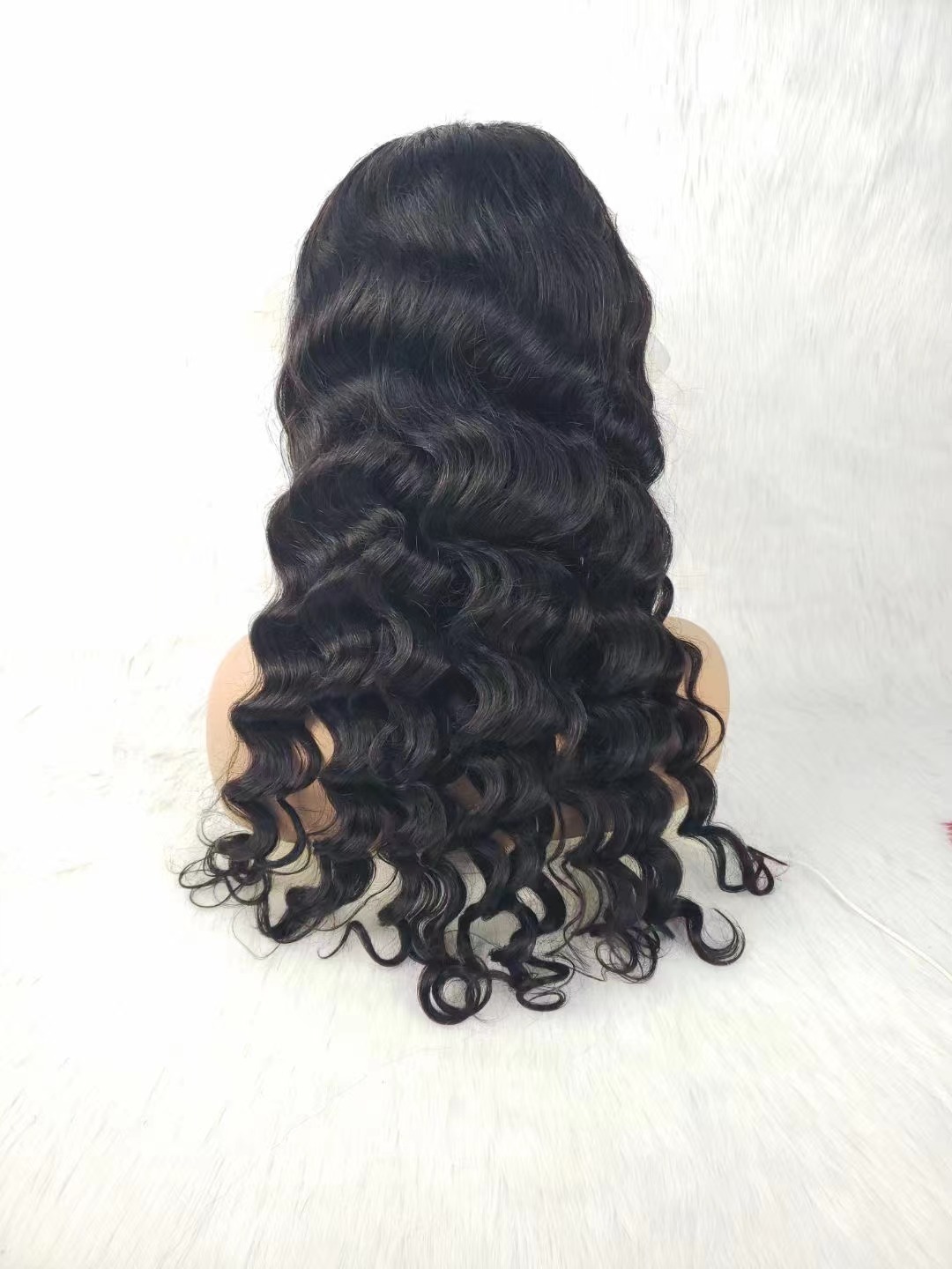 14-32 polegadas 4c Borda Hairle Loue Deep Wave Lace Wig Frontal Wig Real Human Hair Wig