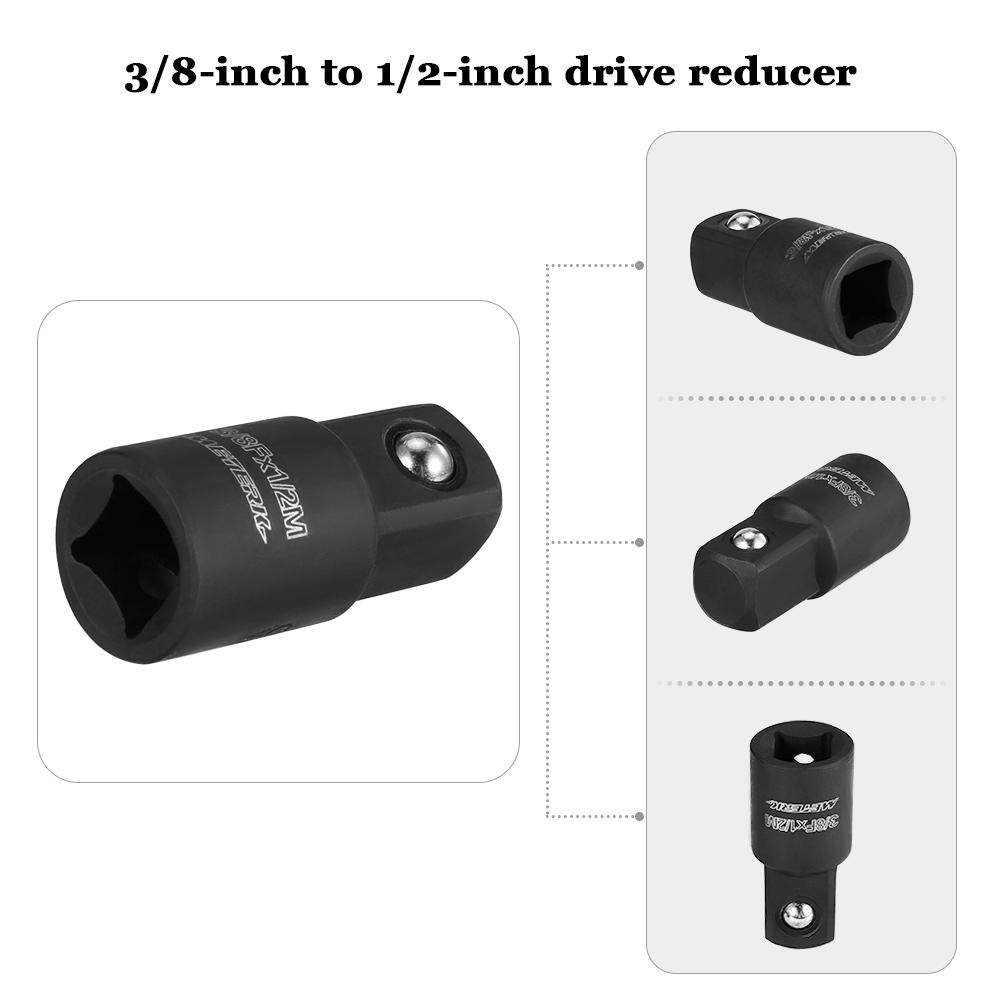 Contactdozen, 20 шт., набор ударных головок, 1/2 дюйма, метрический, глубокий, CrV, набор ударных головок, набор торцевых головок для снятия адаптера гаечного ключа, набор ручных инструментов