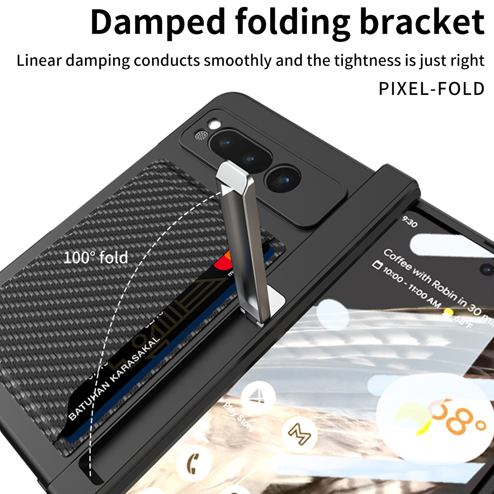 Magnetiska vikningsfodral för Google Pixel Fold Case Bracket Kreditkort Gångjärn Skyddsfilmskydd