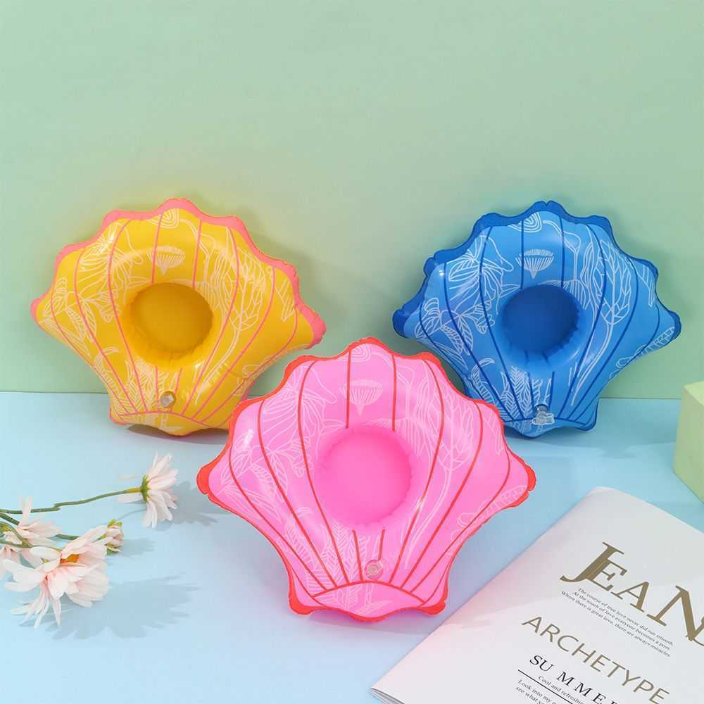 Inflatable Floats Tubes table Float Cup Pad Swimming Pool Drink Cup Stand Holder Cute Drink Pool Mat For Kids Toy Summer Pool Party Decorations P230516