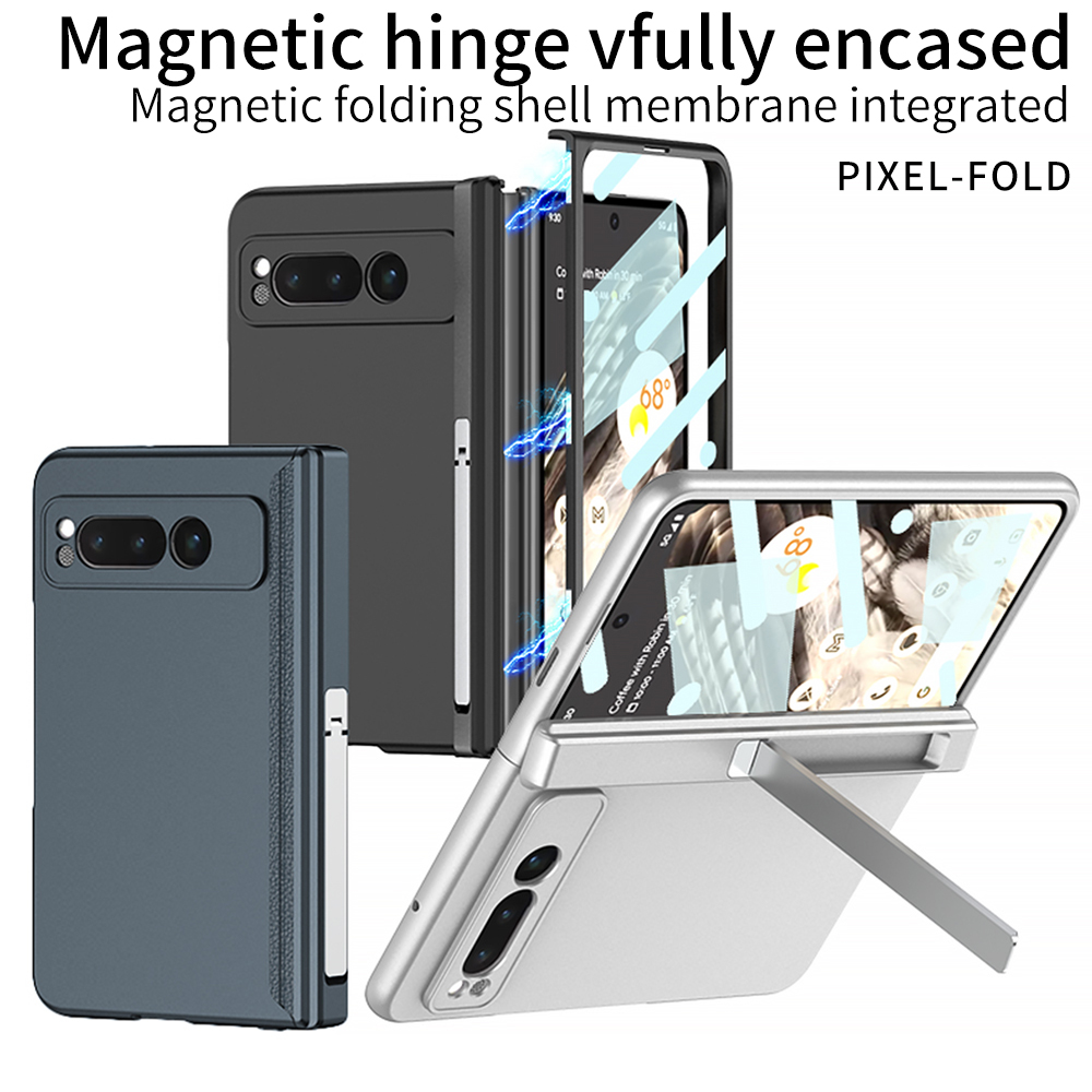 Google Pixel Fold Case Bracket磁気ヒンジ保護フィルムスクリーンカバー用の装甲