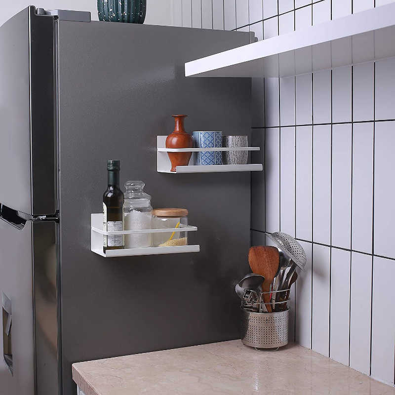 Organizer mensole laterali del frigorifero Mensola da parete cucina Appeso frigorifero Scaffale spezie Organizzatore di spezie