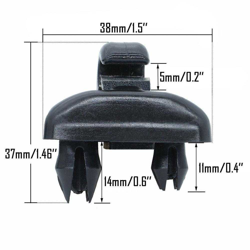 New Abs Plastic Black Sun Visor Clip Hooks 4.2*2.1cm 4f0857561 8w0857562a for Audi A6 C6 A8 /vw Passat B7