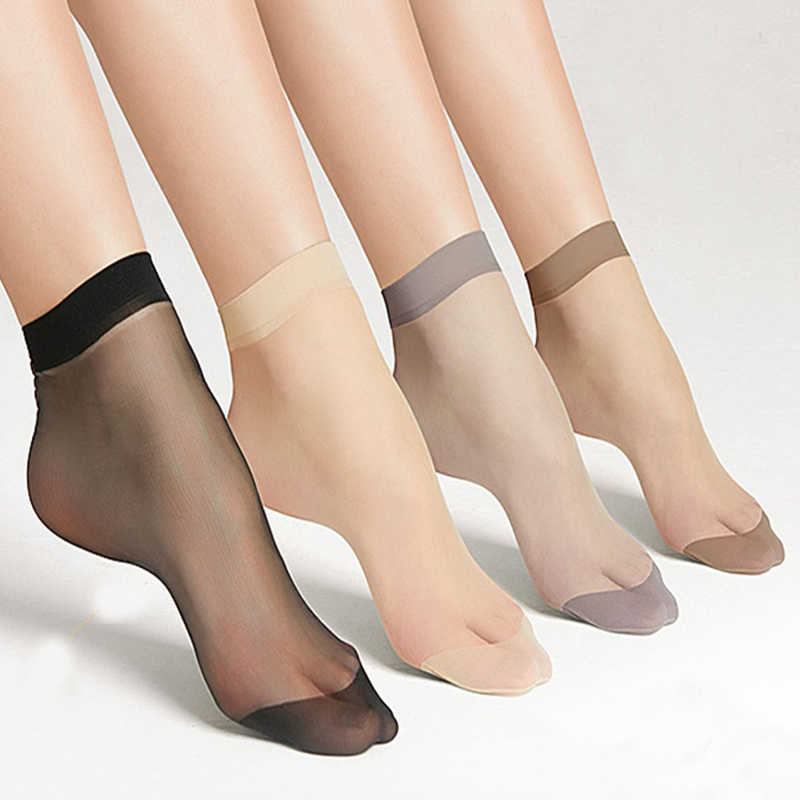 Socks Hosiery Summer Transparent Crystal Invisible Sexy Women's Socks Ultra-thin Breathable Elastic Short Silk Socks Ladies Ankle P230516