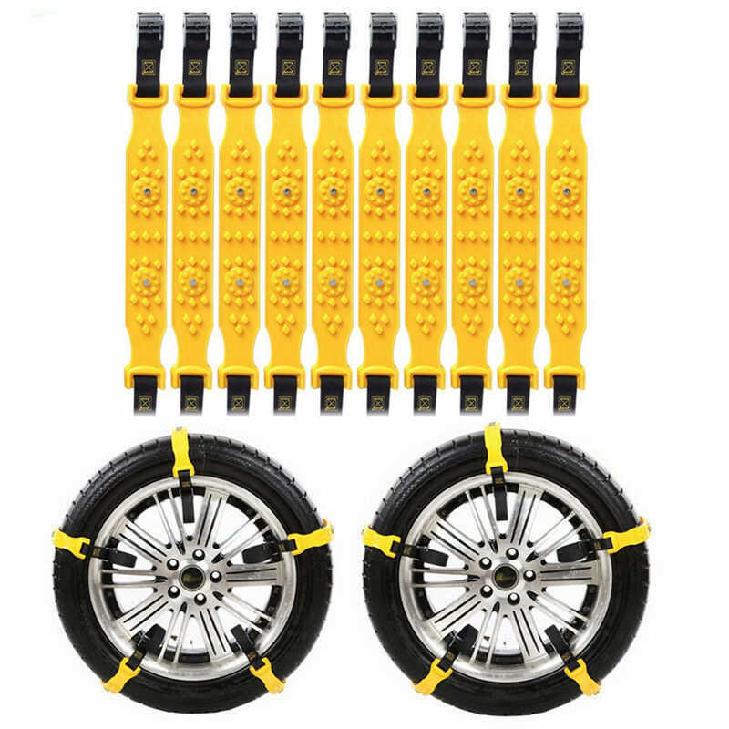 New Car Wheel Chains Winter Snow Tire Chains Mud Tyre Anti-Skid Belts Emergency Driving Belts On Wheels