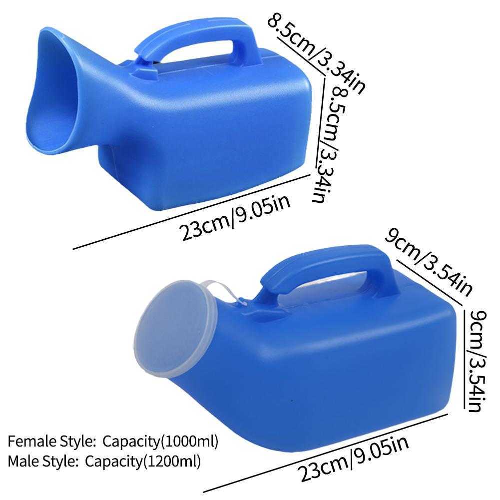 Auto 1000/1200 ml draagbare plastic mobiel urineel toilethulpfles voor vrouwen mannen reisreiskit buiten campingauto urine fles