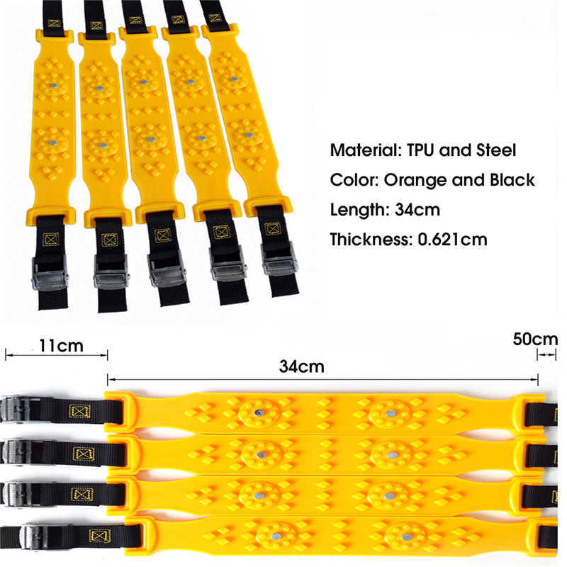 Yeni 10 adet araba lastik kar zincirleri kış kar lastik zincirleri Çamur lastik önleyici kayış kemerleri acil sürüş kemerleri tekerlekler üzerinde