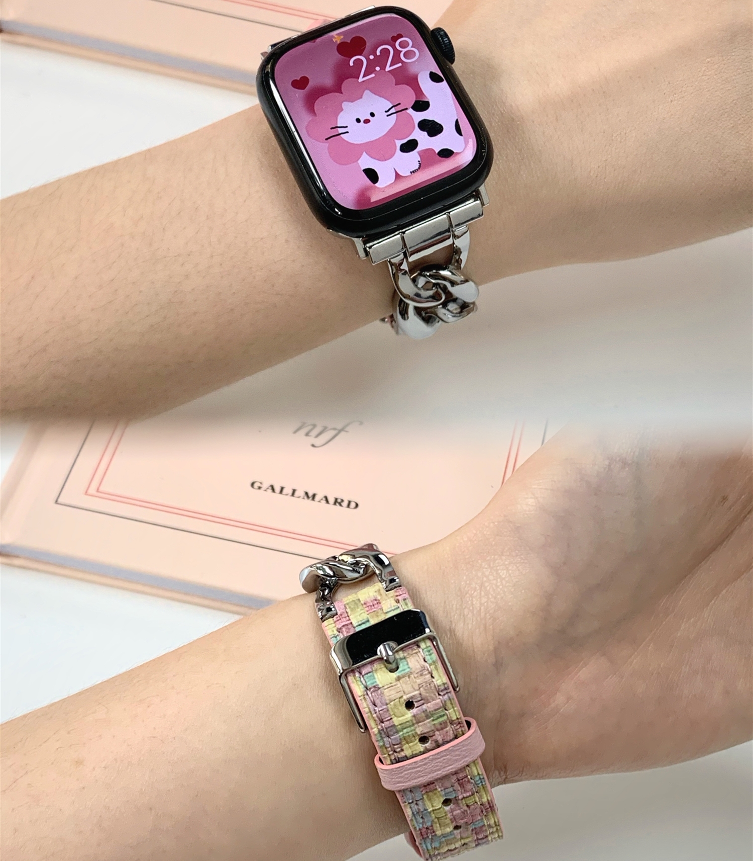 Masowe opaska ze skóry nierdzewnej do Apple Watch Series 8 7 6 41 45 mm Bransoletka w stylu paska do iWatch Ultra 65 4 3 SE Pasp