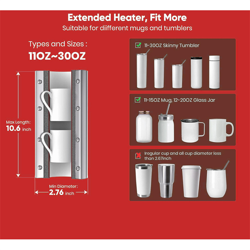 20oz 30oz Tumblers Heat Transfer Machines 11oz 15oz sublimering Keramisk muggtryckmaskin