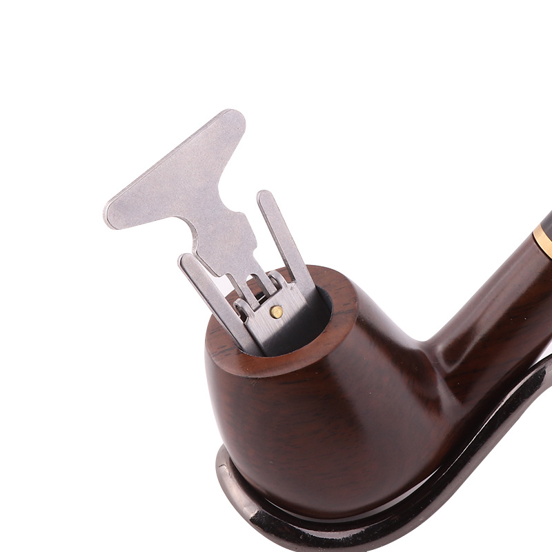 Couteau à fumer portable et facile en acier inoxydable, couteau à tabac et accessoires pour cigarettes pour la coupe de tuyaux