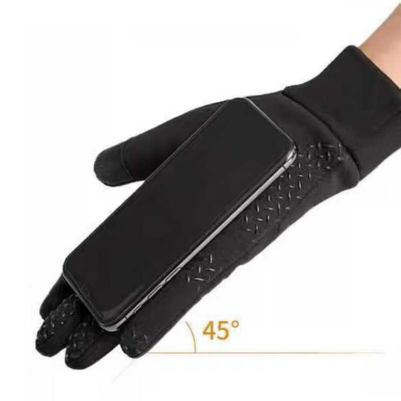 Gants de sport Gants de vélo d'hiver Hommes Femmes Écran tactile Temps froid Gants chauds Congélateur Travail Gants thermiques pour la course à pied Cyclisme Ski Randonnée P230516