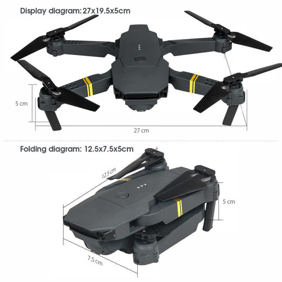 동일한 E58 E88 접이식 4K 고화질 공중 카메라 UAV 4 축 항공기 원격 제어 항공기 800 D88