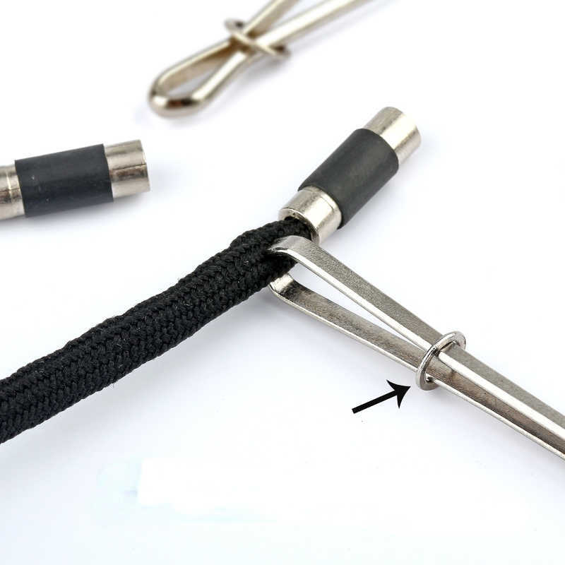 2st Metal Plaggklämmor Sying Diy Tools Elastic Band Tape Punch Cross Stitch Threader Wear Elastic Clamp Wear Rope