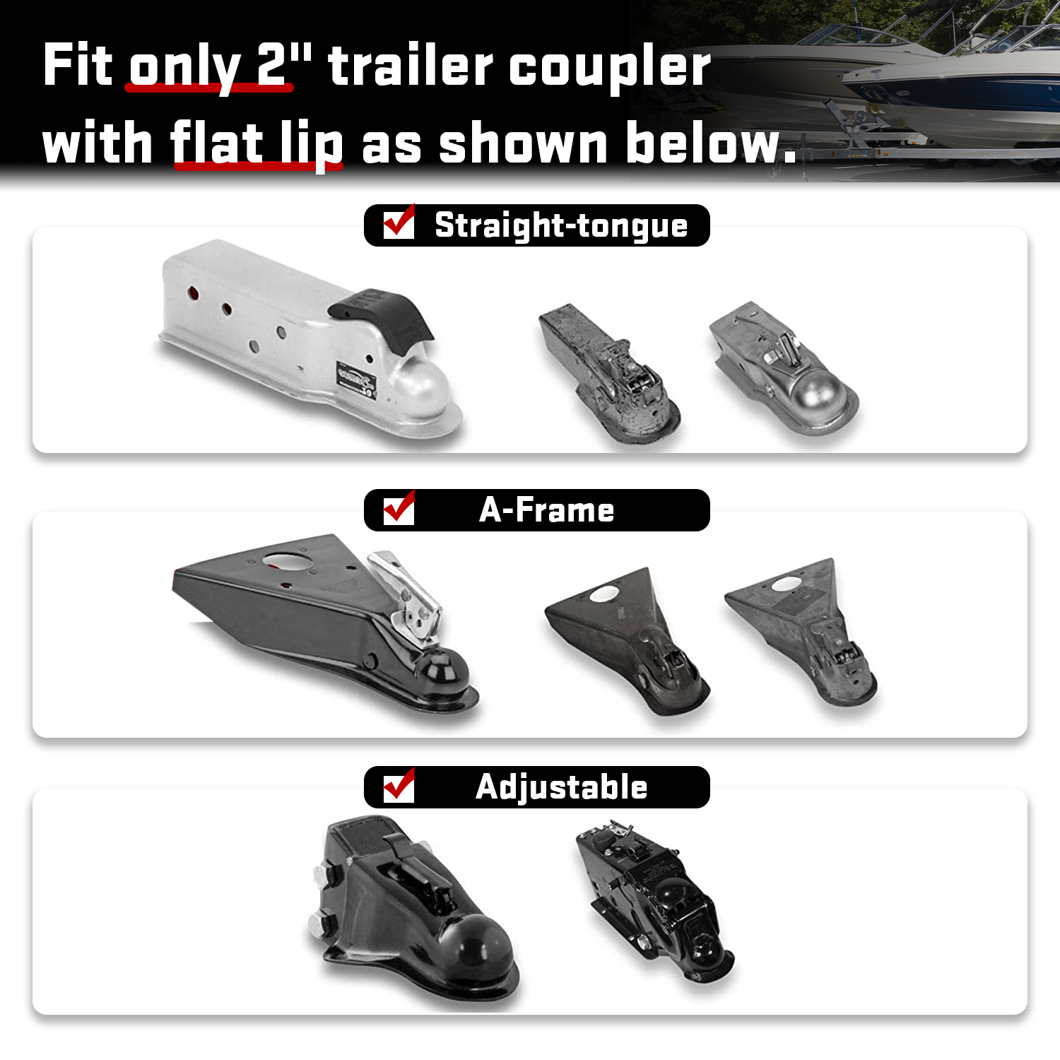 2 Inch RV Lock Trailer Coupler Lock Boat Trailer Lock Fits Onspecific 2 Inches Coupler Only PQY-WTH10