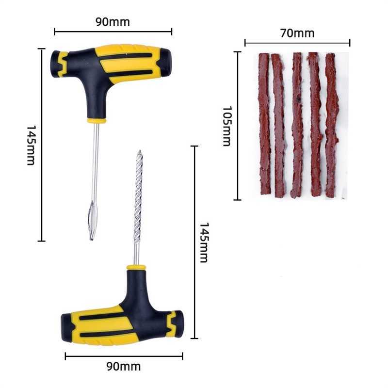 Nouveau Kit universel d'outils de réparation de pneus de voiture avec bandes de caoutchouc ensemble de bouchons de clouage de crevaison de pneu Tubeless pour moto de camion