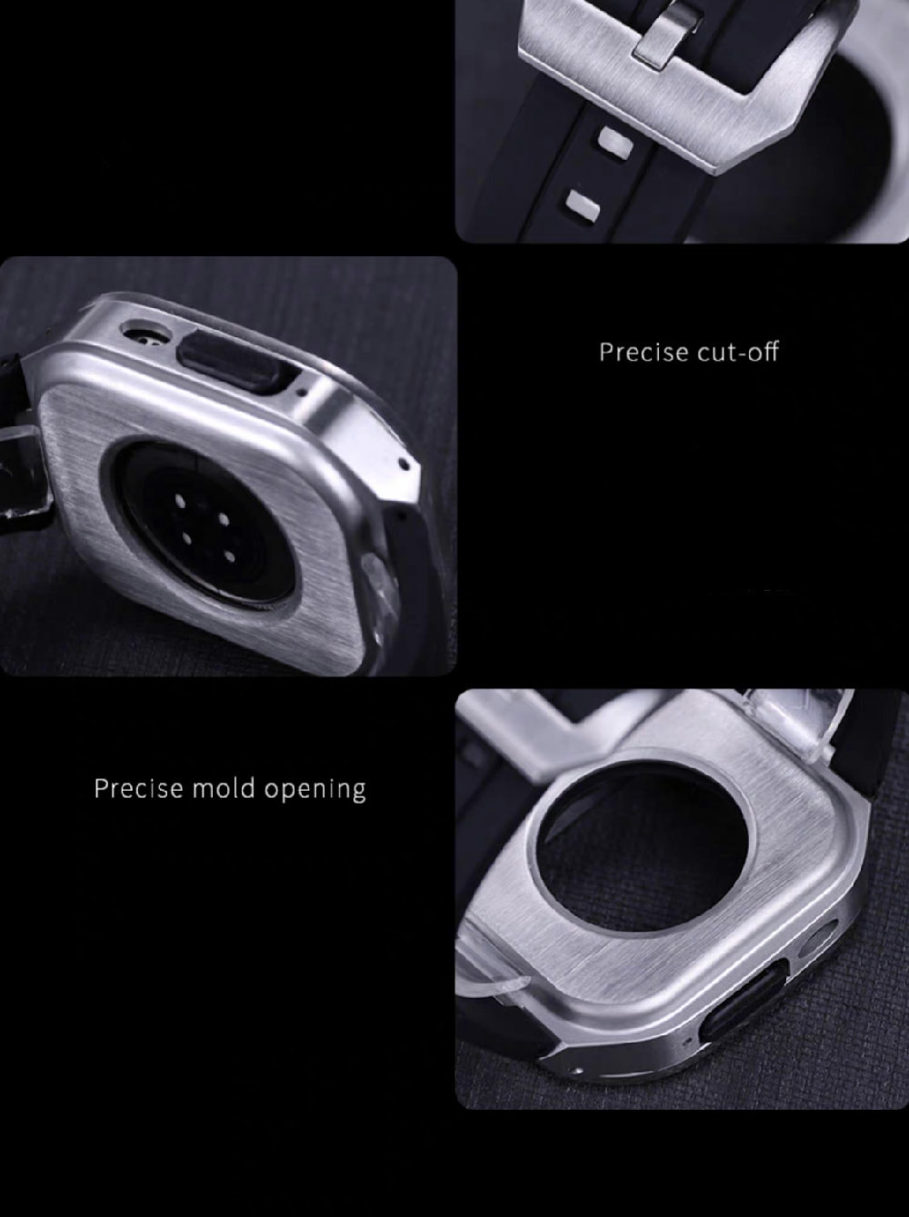 プレミアム316Lステンレススチールケース +シリコンストラップAP MODキットApple Watch Ultra49mm用セット