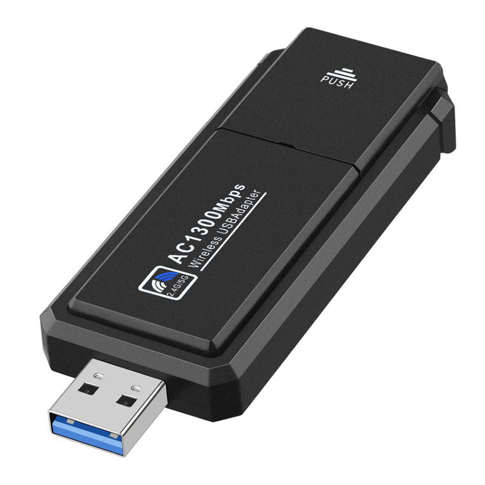 1300 Mbit/s USB-WLAN-Adapter 2,4 G 5 GHz Dualband-WLAN-Netzwerkkarte RTL8812BU Drahtloser Empfänger für PC-Desktop-Laptop 802.11a/b/g/n/ac