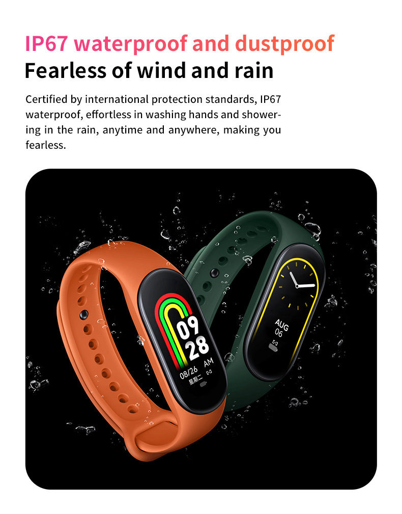 M8 Smart armband Fitness Tracker Polsband Inteligente Waterdichte Smart band Armband Voor Fitness Horloge Hartslagmeter