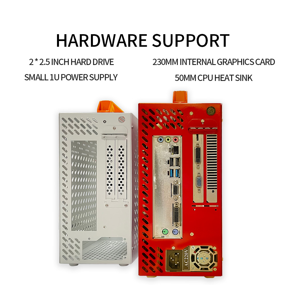 Telaio itx telaio portatile telaio piccolo telaio mini ultra-bis-frammine 17*19 board motoschettima desktop desktop fai-da-te bidone alimentatore piccolo alimentatore mainframe box