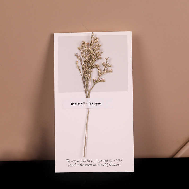 10 pièces/ensemble fleurs séchées enveloppe cartes de voeux Invitations de mariage cartes postales manuscrites cartes-cadeaux cartes de remerciement