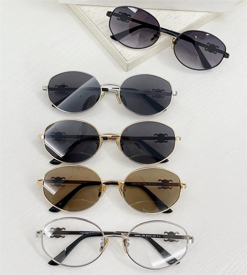 Nouveau design de mode lunettes de soleil ovales 40069U cadre en métal style simple et populaire lunettes de protection uv400 en plein air