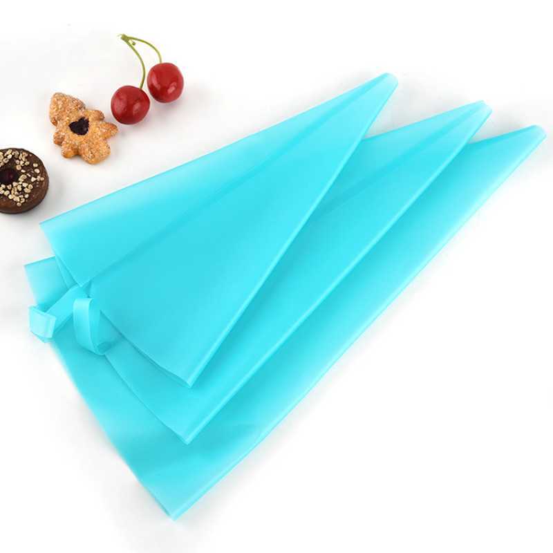 5 Sizes Silicone Icing Piping Pastry Bags Reusable Cream Bag Cake Decorating Baking Tools Kitchen Accessories Fondant Sugarcraft