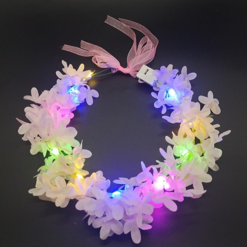20 -stcs LED Decoratieve bloem kroon krans hoofdband haarspeld feest schilderachtig gebied nachtmarkt lokale promotie vierkant best verkopende top ring kransen