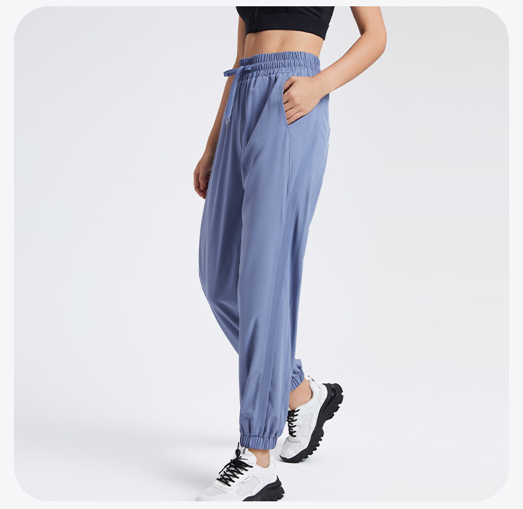 LL Yoga Women Jogger Pants High Waist Soft Womens Drawstring Pants Training Lady Jogging Pants YK207