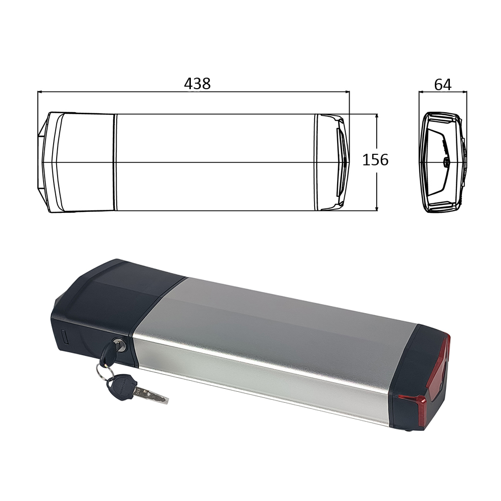 48V 36V Gepäckträgerbatterie-Stil 36V 12,8Ah 14Ah 16Ah 17,5Ah 250W 350W 500W 750W für elektrisches Stadtfahrrad mit Ladegerät