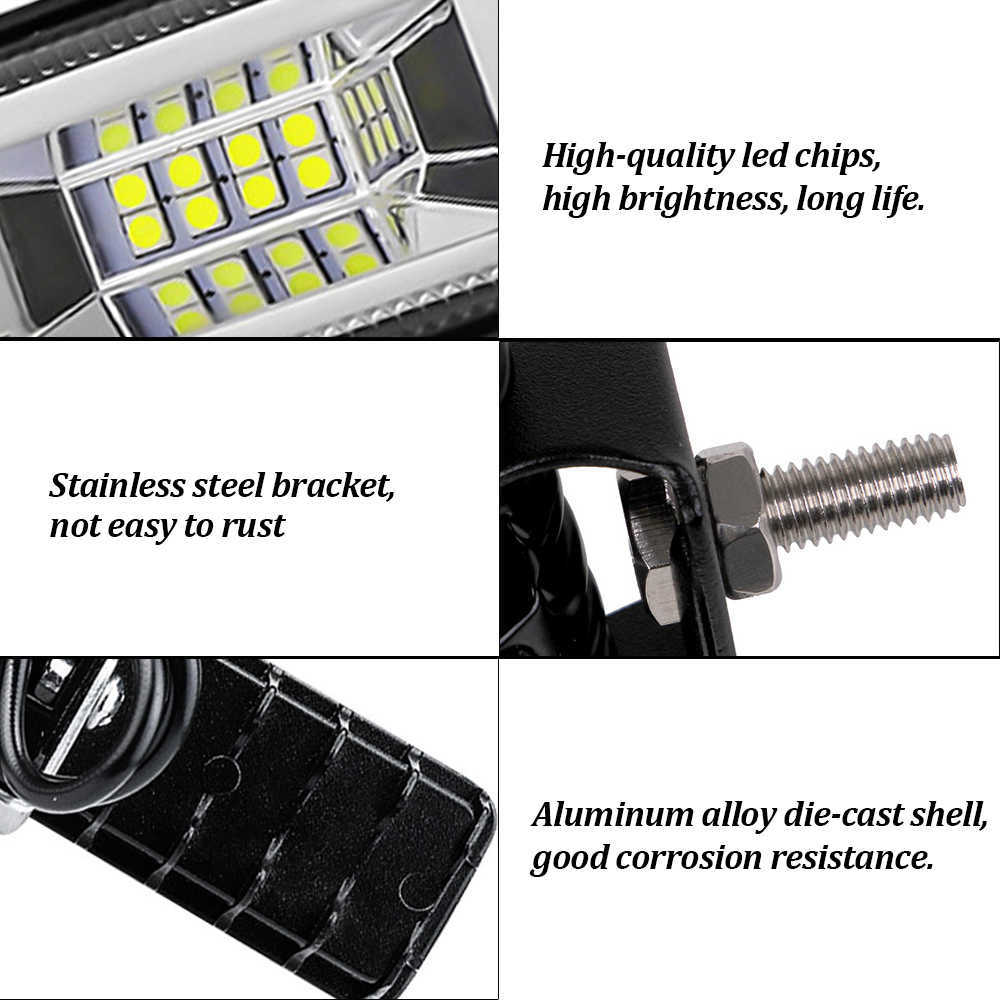 Nowy reflektor LED 12V do auto motocyklowego ciężarówki LED reflight do przyczepy do ciągnika łodzi w drodze pracy światła mgła samochodowa nocna światło