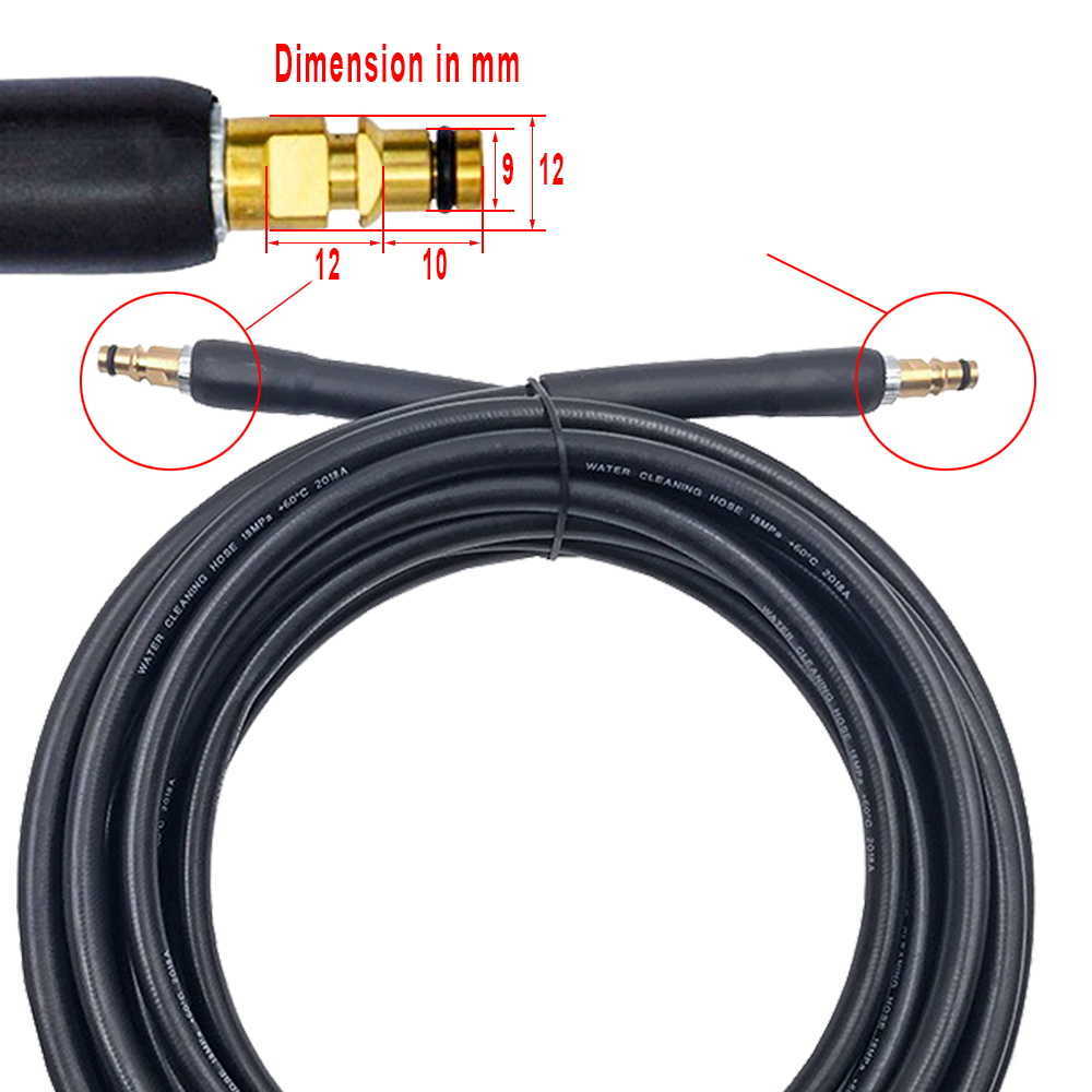 New 6-15m High Pressure Washer Hose Car Washer Pipe Water Cleaning Extension Hose Quick Connect Water Hose for Karcher K2-K7