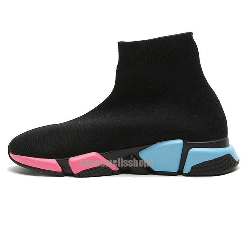 Chaussettes chaussures designer hommes femmes entraîneur de vitesse balencaigas chaussettes chaussures vitesse de démarrage chaussure coureurs baskets Femme 1.0 2.0 Marche triple Noir Blanc Rouge Chaussures Balencaigas