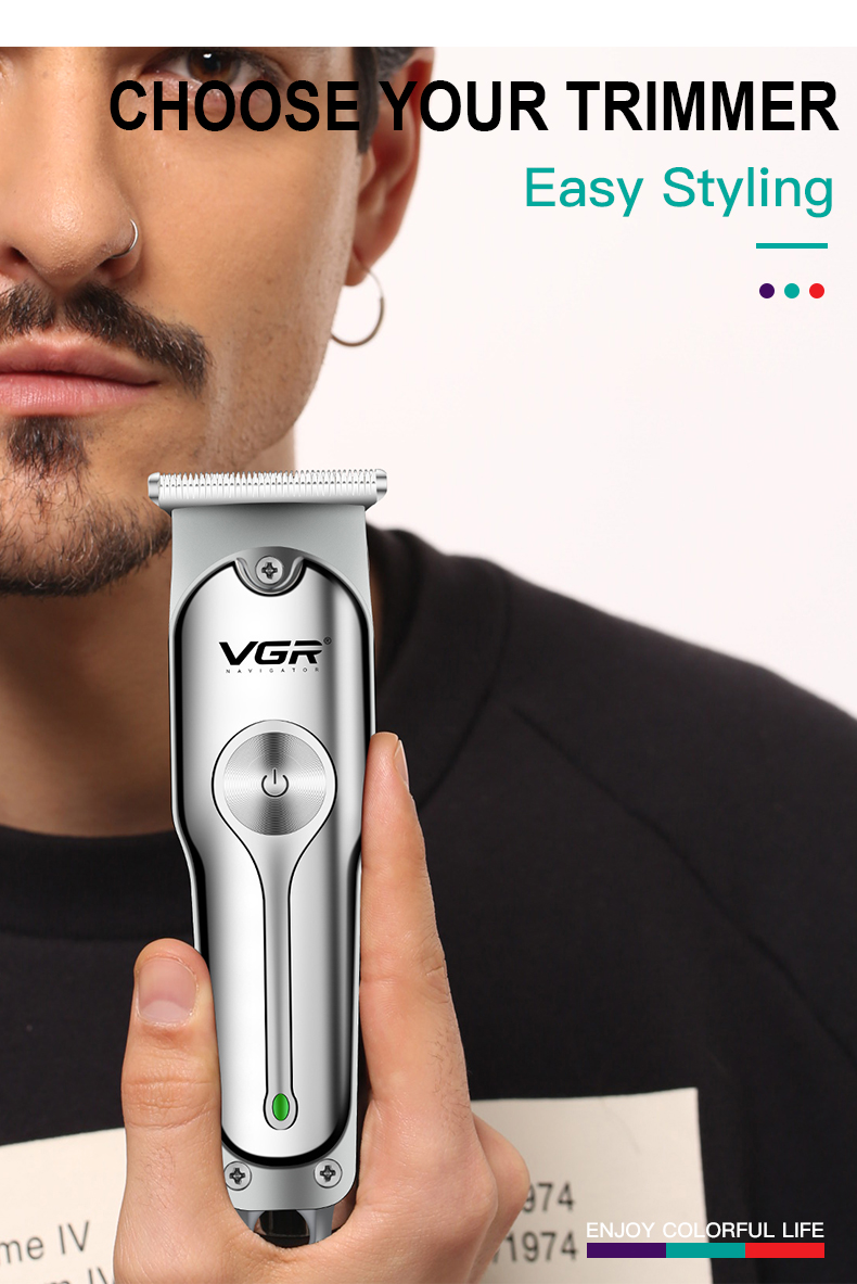 VGR Hair Clipper Rechargeable Clipper Electric Hair Cutting Machine Professional Household Cordless Clippers for Men V-071