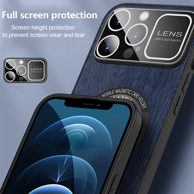 Bark Mönster Magnetic Phone Case Compatible Magsafe Wireless laddning med stort fönsterlogohål för iPhone 14 13 12 11 Pro Max Cover Stuff Proof Anti-Drop