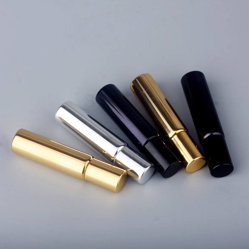 Wholesale 10ml ROLL ON GLASS BOTTLE Black Gold Silver Fragrances ESSENTIAL OIL Perfume Bottles With Metal Roller Ball dh8611