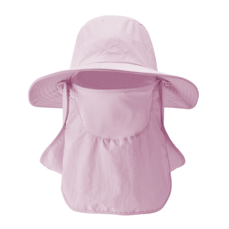 Summer Outdoor Quick Drying Bucket Hats Breathable Sunshade Hat with Face Masks