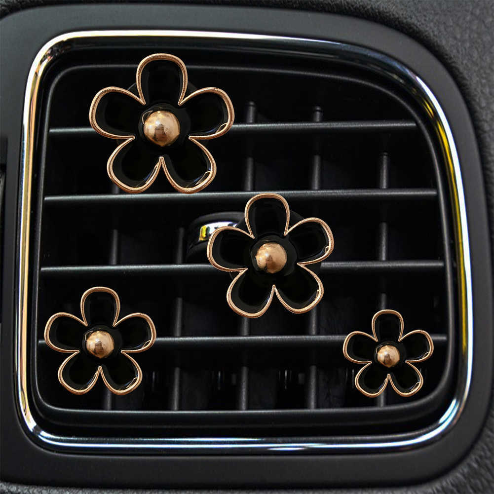 Nuovo 4 PzPresa Auto Vent Clip di Profumo Deodorante Auto Condizionata Aromaterapia Piccola Margherita Decorazione di Interni Accessori