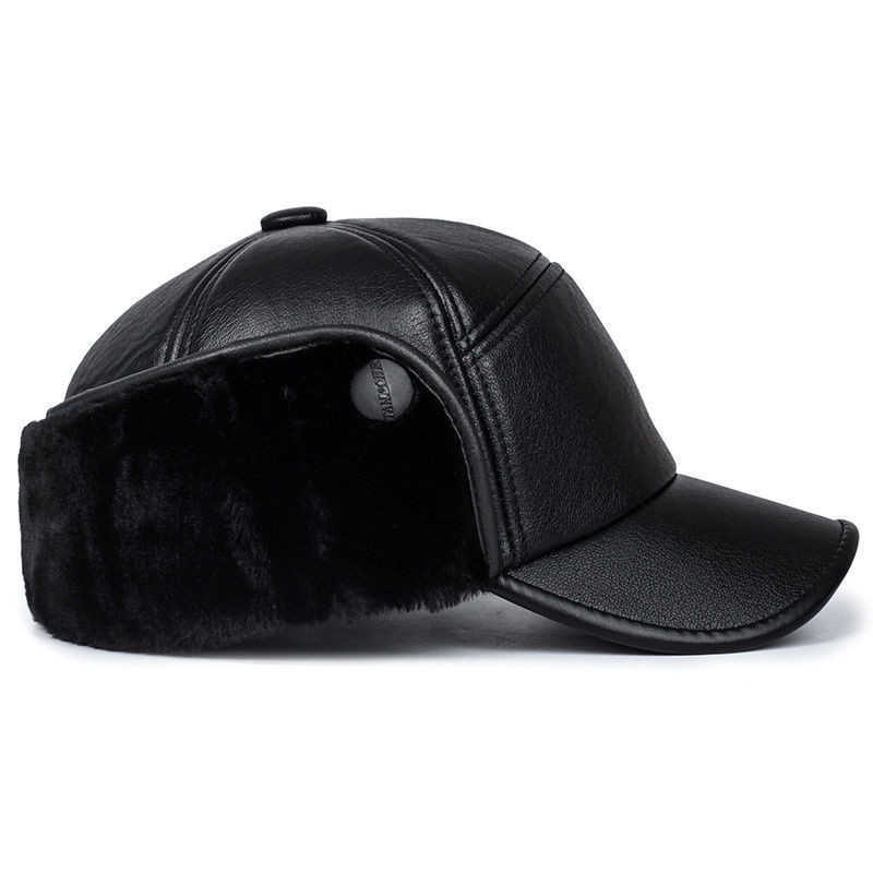 Top yeni moda deri tuzak şapka şapkası açık havada av kulak flep kış erkekleri kadın kapaklar gündelik vizör ayarlanabilir AA220517