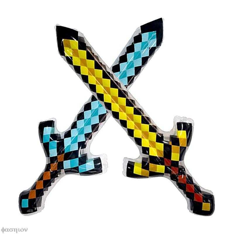Children's Inflatable Toys Balloon Sword Weapons Axe Lattice Children's Party Decoration Confrontation Toys Man Woman Boys Girls