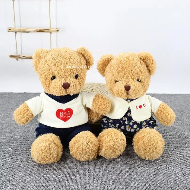 Teddy bear doll plush toys push dolls 30CM Christmas gifts for children kids birthday party gift Stuffed Animals Baby present