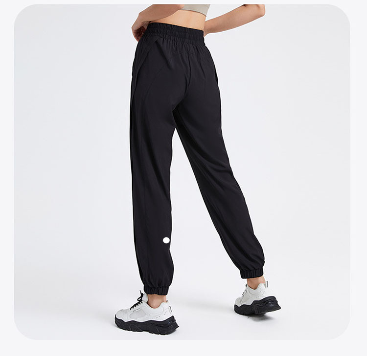 LL Yoga Women Jogger Pants High Waist Soft Womens Drawstring Pants Training Lady Jogging Pants YK207