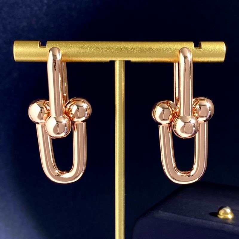 2023 lovely cute Earring rose gold stainless steel chain joint round balls diamonds Women Dangle & Chandelier with dust bag and box